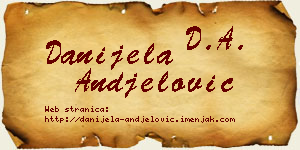 Danijela Anđelović vizit kartica